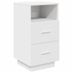 Berkfield Home Bedside Cabinet with 2 Drawers White 36x36x68 cm - Size: 36 x 36 x 68 cm - thumbnail 2