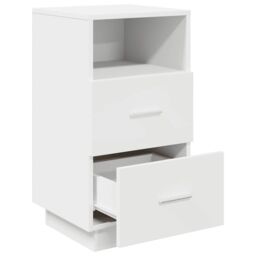 Berkfield Home Bedside Cabinet with 2 Drawers White 36x36x68 cm - Size: 36 x 36 x 68 cm - thumbnail 5