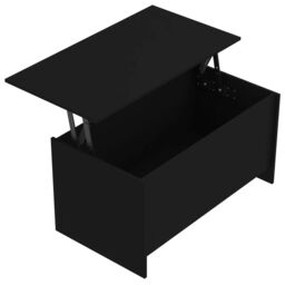 Berkfield Home Coffee Table Black 102x55.5x52.5 cm Engineered Wood - thumbnail 6