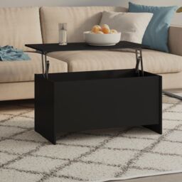 Berkfield Home Coffee Table Black 102x55.5x52.5 cm Engineered Wood - thumbnail 1