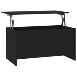 Berkfield Home Coffee Table Black 102x55.5x52.5 cm Engineered Wood - thumbnail 2