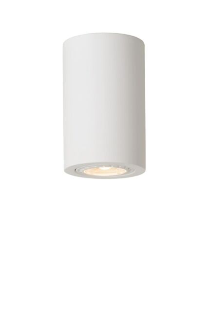 Lucide 'GIPSY' Modern Short Surface Mounted Plaster Ceiling Spotlight 1xGU10 in White - image 1