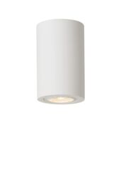 Lucide 'GIPSY' Modern Short Surface Mounted Plaster Ceiling Spotlight 1xGU10 in White