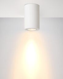 Lucide 'GIPSY' Modern Short Surface Mounted Plaster Ceiling Spotlight 1xGU10 in White - thumbnail 4