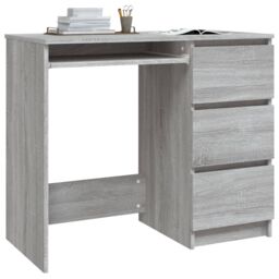 Berkfield Home Desk Grey Sonoma 90x45x76 cm Engineered Wood - Size: 90 x 45 x 76 cm - thumbnail 3