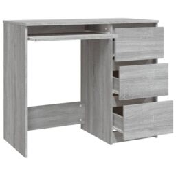 Berkfield Home Desk Grey Sonoma 90x45x76 cm Engineered Wood - Size: 90 x 45 x 76 cm - thumbnail 4