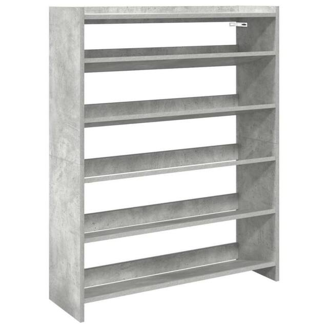 Berkfield Home Shoe Rack Concrete Grey 80x25x100 cm Engineered Wood - Size: 80 x 25 x 100 cm - image 1