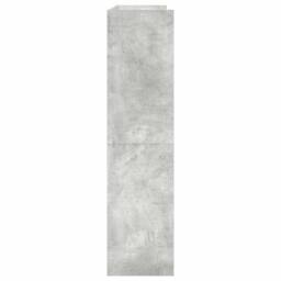 Berkfield Home Shoe Rack Concrete Grey 80x25x100 cm Engineered Wood - Size: 80 x 25 x 100 cm - thumbnail 5
