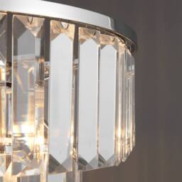 First Choice Lighting Knightsbridge - Two Tier Glass Ceiling Pendant Light in Silver - thumbnail 4