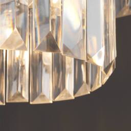 First Choice Lighting Knightsbridge - Two Tier Glass Ceiling Pendant Light in Silver - thumbnail 5