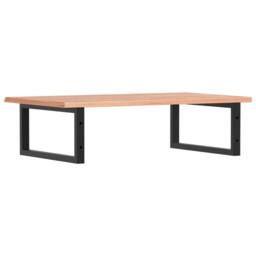 Berkfield Home Elegant Basin Shelf Wall Mounted Steel & Solid Wood Oak in Brown - thumbnail 6