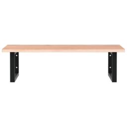 Berkfield Home Elegant Basin Shelf Wall Mounted Steel & Solid Wood Oak in Brown - thumbnail 4