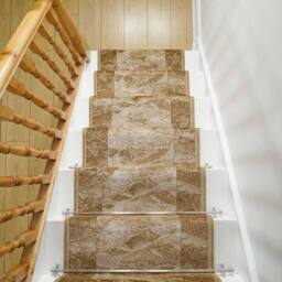 runrug Stair Runner Carpet - Soft & Comfortable, 8mm - 'Sardis' in Light Brown - Size: 100 cm x 720 cm - thumbnail 5