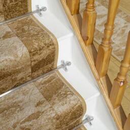 runrug Stair Runner Carpet - Soft & Comfortable, 8mm - 'Sardis' in Light Brown - Size: 100 cm x 720 cm - thumbnail 2