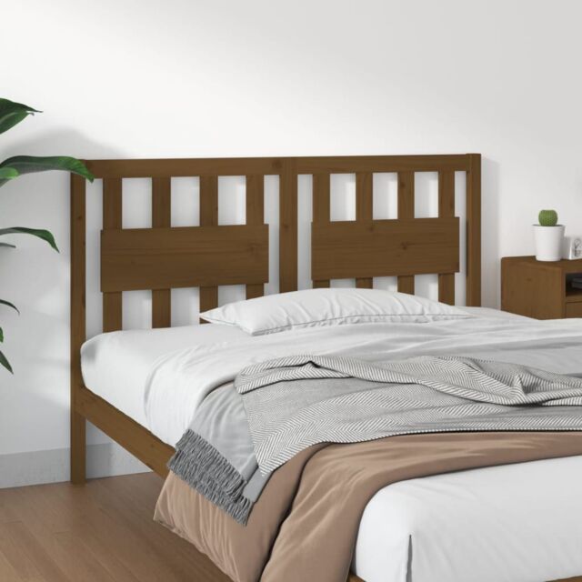 Berkfield Home Bed Headboard Honey Brown 125.5x4x100 cm Solid Wood Pine - image 1