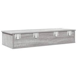 Berkfield Home Wall Shelf with Drawers Grey Sonoma 100x37.5x19 cm Engineered Wood - thumbnail 6