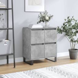 Berkfield Home Sideboard Concrete Grey 60x35x70 cm Engineered Wood - Size: 60 x 35 x 70 cm - thumbnail 2