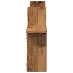 Berkfield Home Wall Shelves 2 pcs Old Wood 38x12x38 cm Engineered Wood in Brown - Size: 38 x 12 x 38 cm - thumbnail 5