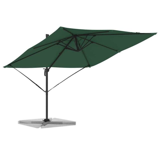 Berkfield Home Green Cantilever Roma Parasol Green 286x285x265 cm Aluminium - Size: 286 x 285 x 265 cm - image 1