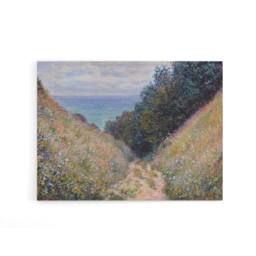 "Artery8 Claude Monet Road At La Cavee Pourville Canvas Wall Art Print - Size: W24"" x H32""" - thumbnail 1