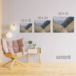 "Artery8 Claude Monet Road At La Cavee Pourville Canvas Wall Art Print - Size: W24"" x H32""" - thumbnail 4