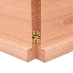 Berkfield Home Table Top Light Brown 140x50x(2-4)cm Treated Solid Wood Live Edge - thumbnail 4