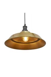 Industville Brooklyn Step Pendant, 16 Inch, Brass, Pewter Holder in Bronze - thumbnail 2