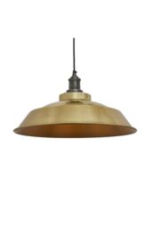 Industville Brooklyn Step Pendant, 16 Inch, Brass, Pewter Holder in Bronze