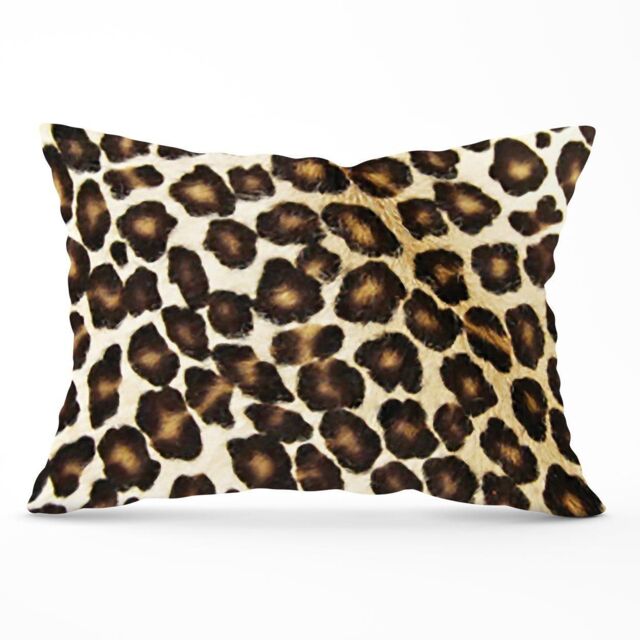 Warren Reed - Designer Leopard Hide Print Cushions in Brown - Size: 60 cm x 60 cm - image 1