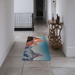 Benjamin Tate Design Fantastic evening panorama of Bachalp lake Designer Runner Rug in Natural - Size: 67 cm x 230 cm - thumbnail 2