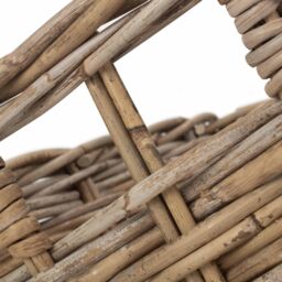 Red Hamper Rattan Rectangular Grey Rattan Storage Baskets - Size: Large - thumbnail 4