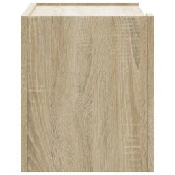 Berkfield Home Wall-mounted Bedside Cabinets 2 pcs Sonoma Oak 45x30x35 cm in Brown - Size: 45 x 30 x 35 cm - thumbnail 6
