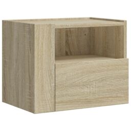 Berkfield Home Wall-mounted Bedside Cabinets 2 pcs Sonoma Oak 45x30x35 cm in Brown - Size: 45 x 30 x 35 cm - thumbnail 5