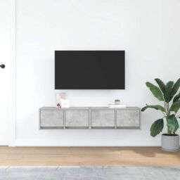 Berkfield Home TV Cabinets 2 pcs Concrete Grey 60x31x25.5 cm Engineered Wood - thumbnail 3