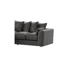 Furniture 786 Plush Velvet 3 Seater Sofa in Grey - thumbnail 2