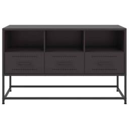 Berkfield Home TV Cabinet Black 100.5x39x60.5 cm Steel - thumbnail 6