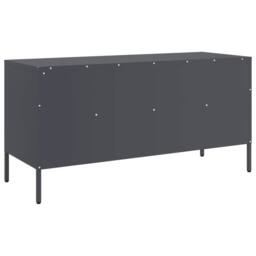 Berkfield Home TV Cabinet Anthracite 100.5x39x50.5 cm Steel in Charcoal - thumbnail 8