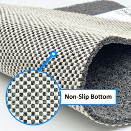 Nicoman Anti Slip PVC Loofah Shower Mat Anti Mould Washable Bath Mat - Rectangular 100x40 cm in Grey - thumbnail 3