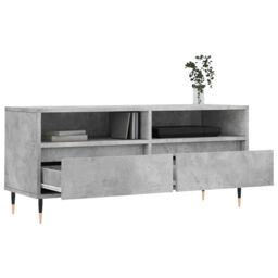 Berkfield Home TV Cabinet Concrete Grey 100x34.5x44.5 cm Engineered Wood - thumbnail 4