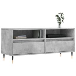 Berkfield Home TV Cabinet Concrete Grey 100x34.5x44.5 cm Engineered Wood - thumbnail 3