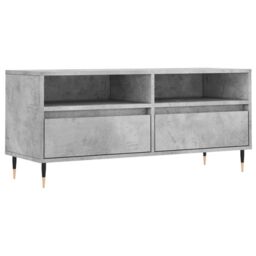 Berkfield Home TV Cabinet Concrete Grey 100x34.5x44.5 cm Engineered Wood - thumbnail 2