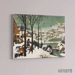 "Artery8 Pieter Bruegel The Elder Hunters In Snow Canvas Wall Art Print - Size: W18"" x H24""" - thumbnail 2