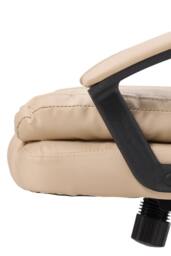 Living and Home Height-Adjustable Reclining Office Chair with Armrests and Tilt Function in Cream - thumbnail 7