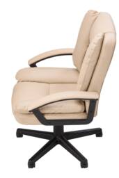 Living and Home Height-Adjustable Reclining Office Chair with Armrests and Tilt Function in Cream - thumbnail 4