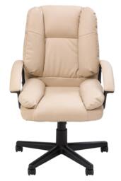 Living and Home Height-Adjustable Reclining Office Chair with Armrests and Tilt Function in Cream - thumbnail 2