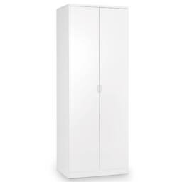 Cheshire Premium Midtown 2 Door Wardrobe in White High Gloss - thumbnail 1