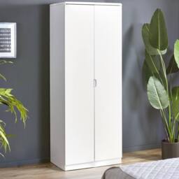 Cheshire Premium Midtown 2 Door Wardrobe in White High Gloss - thumbnail 2
