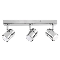 ValueLights Rosie Spotlight 3 Way Silver Ceiling Bar Spotlight