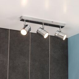 ValueLights Rosie Spotlight 3 Way Silver Ceiling Bar Spotlight - thumbnail 5