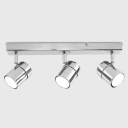 ValueLights Rosie Spotlight 3 Way Silver Ceiling Bar Spotlight - thumbnail 3